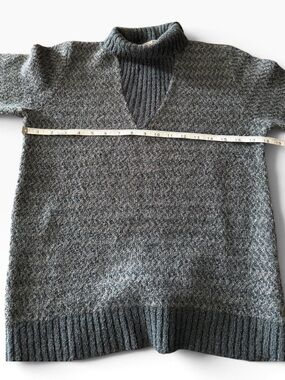 Vintage Rodier wool acrylic alpaca Grey Knit Sweater S-M